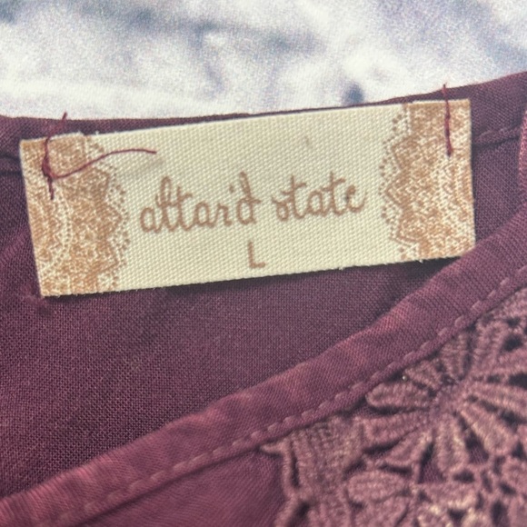 Altar'd State Plum Lace Flowy Camisole. Size Large. Layering. - Picture 7 of 8